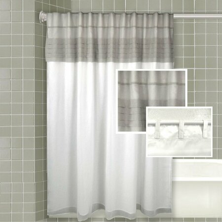 RICARDO Ricardo Geneva Absolute Shower Curtain with Attached Liner and Back Tabs 02800-72-073-10